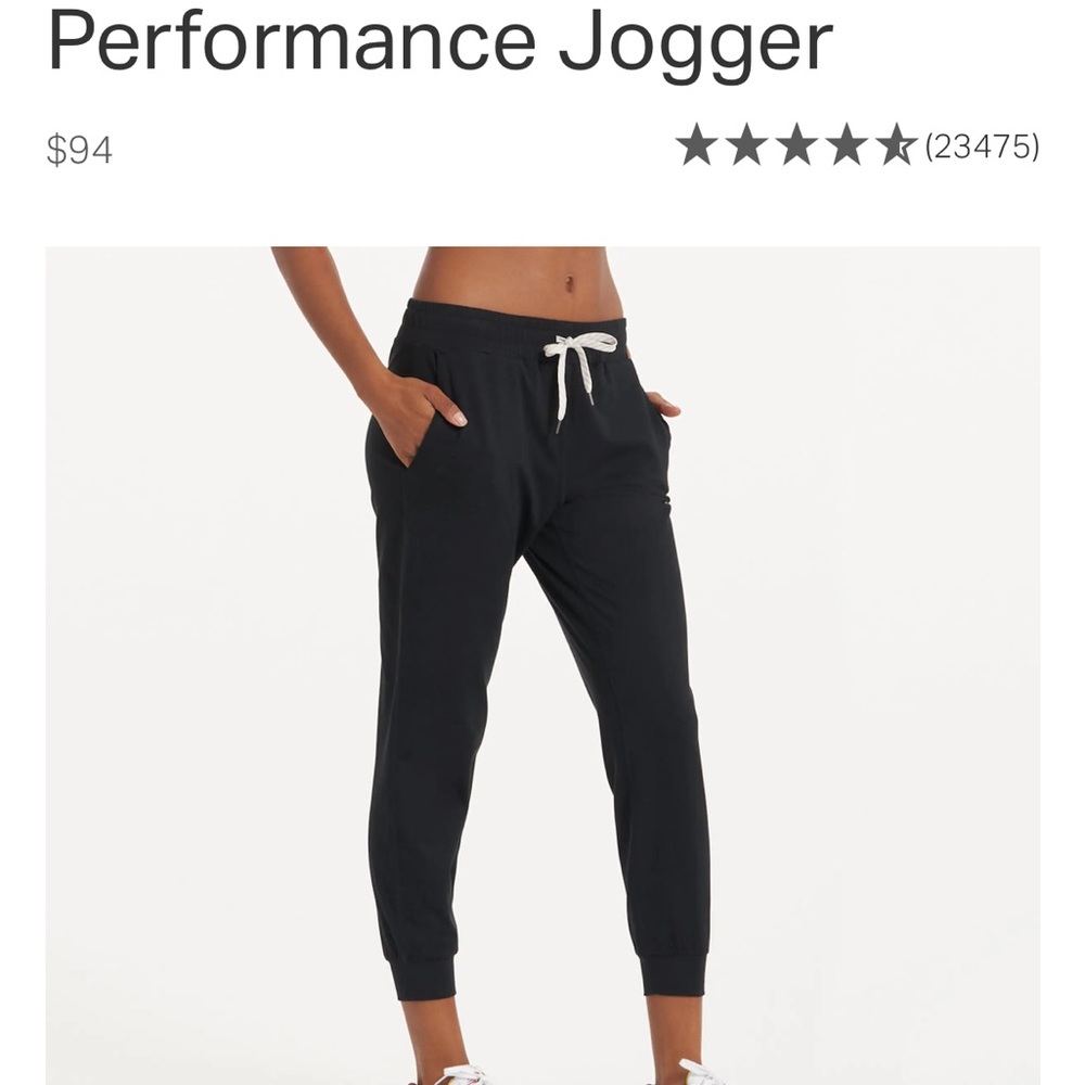 Vuori black performance joggers- WORN ONCE!